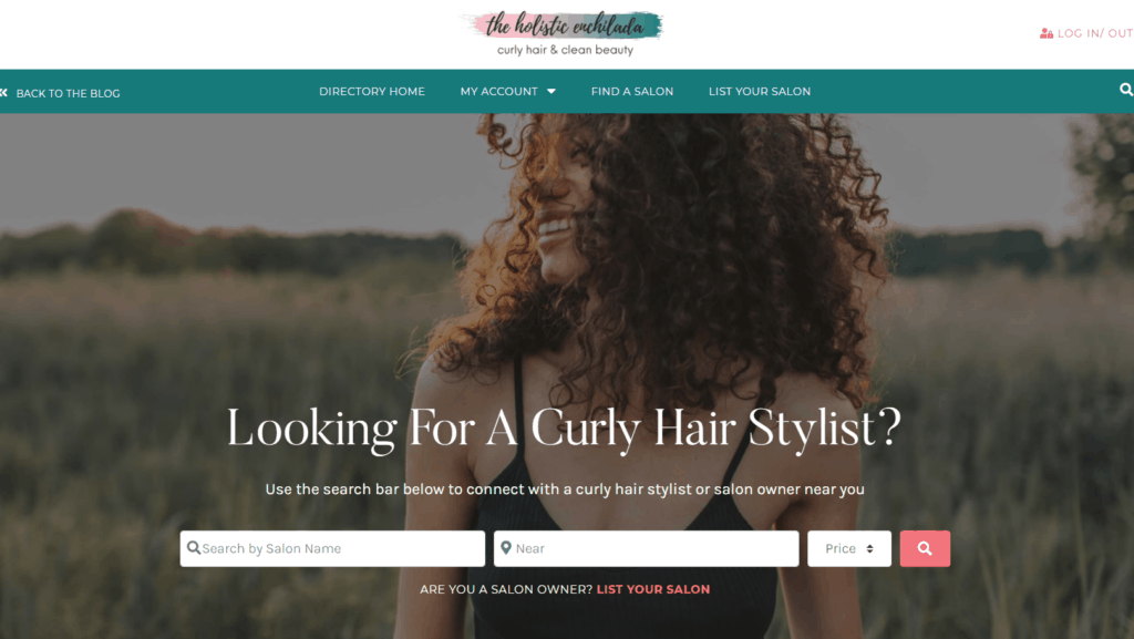 Looking for a curly hair stylist with search options